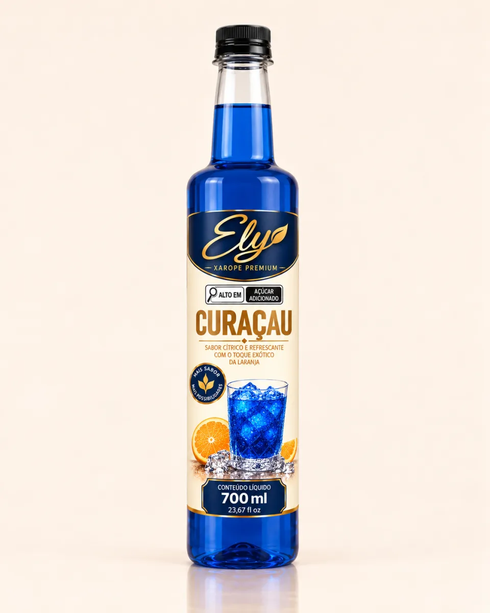 Xarope Ely Curaçao Blue — garrafa de 700 ml