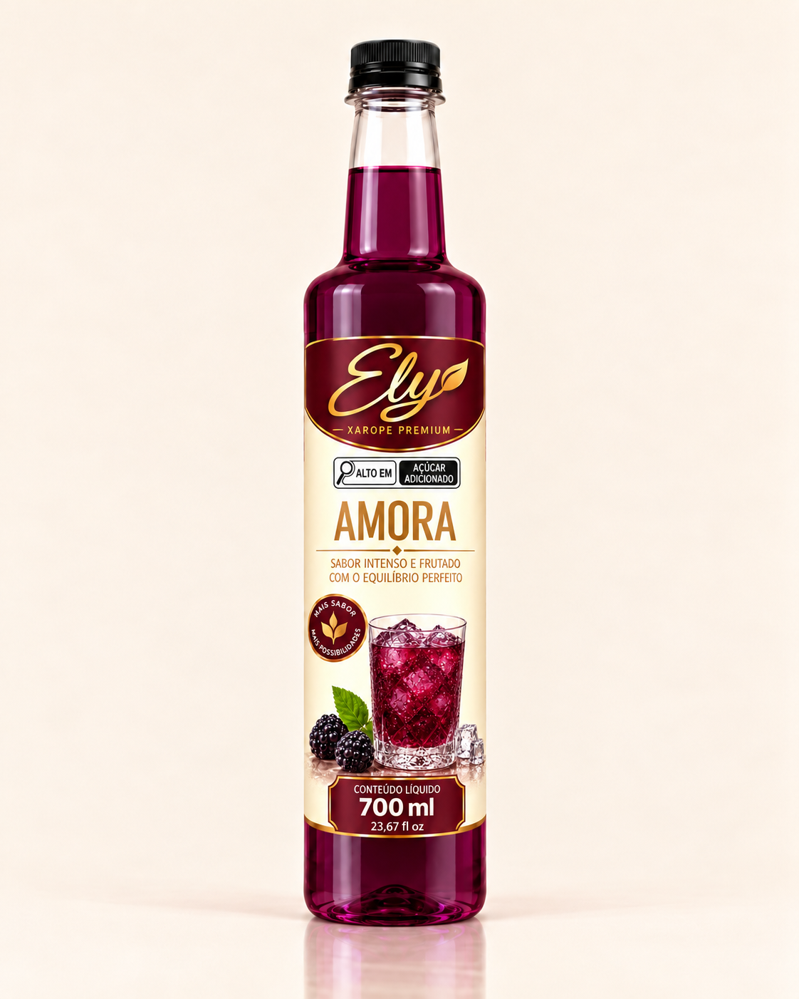 Garrafa de Xarope Ely Amora 700 ml
